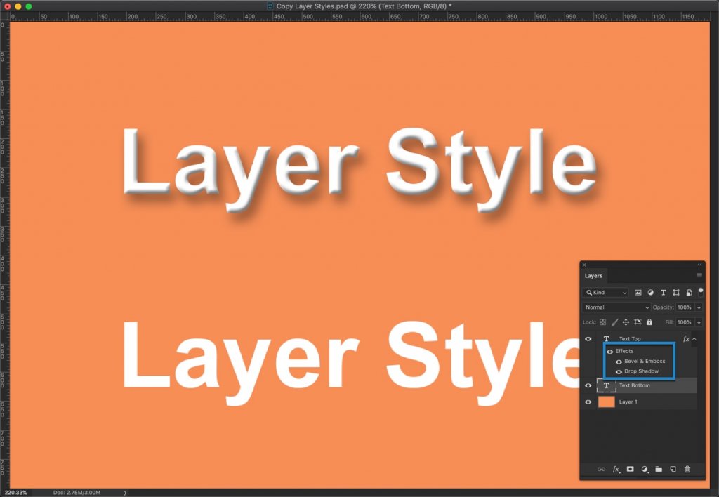 Quick Tip Copy Layer Styles in